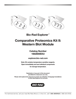 Comparative Proteomics Kit II: Western Blot Module - Bio-Rad
