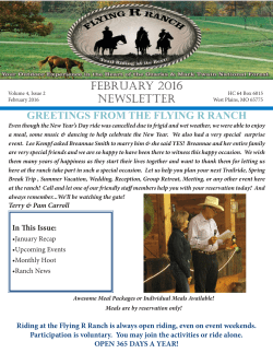 February 2016 - Flying R Ranch