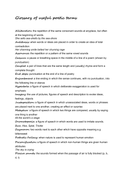 Glossary of useful poetic terms