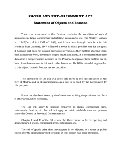 shops and establishment act