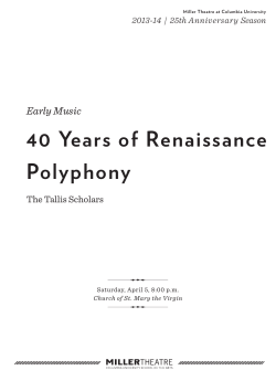 40 Years of Renaissance Polyphony