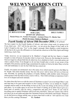 18th December 2016 - WGC Catholic Churches