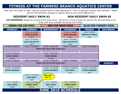 fitness at the farmers branch aquatics center june 2015 schedule