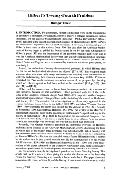 Hilbert`s Twenty