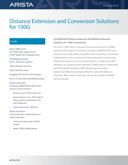 Arista and PacketLight Networks 100GbE Distance Extension and