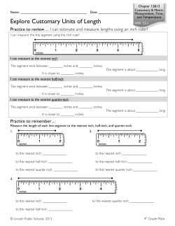 Explore Customary Units of Length