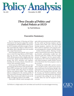 Three Decades of Politics and Failed Policies at HUD