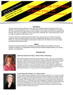 Cliff Notes TCTE - Tennessee Council of Teachers of English