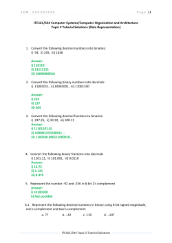 ITC161/544 Computer Systems/Computer Organisation and