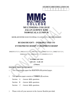 INTRO TO ENTREPRENEURSHIP CYBERPRENUERSHIP