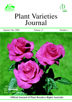 Plant Varieties Journal