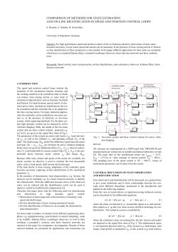 comparison of methods for state estimation and on