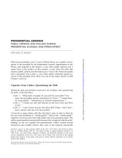 PRESIDENTIAL ADDRESS PUBLIC OPINION AND