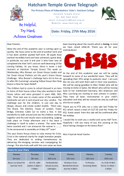 Hatcham Temple Grove Telegraph - Haberdashers` Aske`s Federation