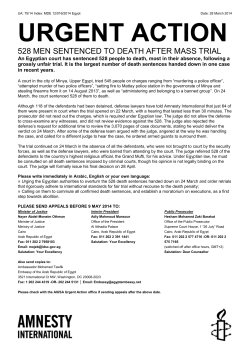 urgent action - Amnesty International