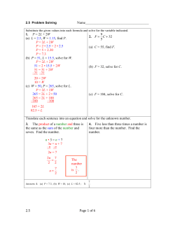 2.5 Solutions to Odds