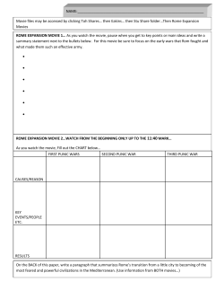 NAME: FIRST PUNIC WARS SECOND PUNIC WAR THIRD PUNIC