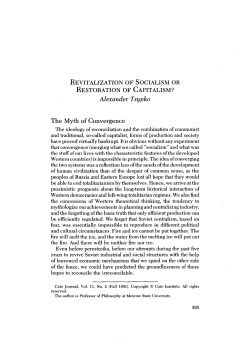 revitalization of socialism or restoration of capitalism