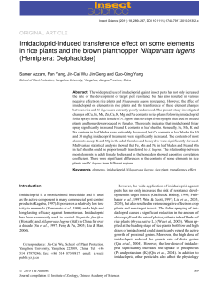 Imidaclopridinduced transference effect on some elements in rice