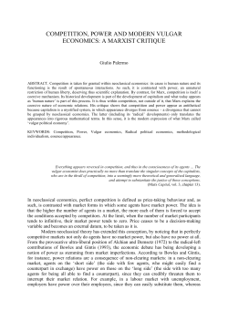 competition - a marxist view