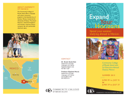 Expand Your Horizons - Community College of Rhode Island