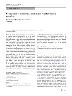 Contribution of intracortical inhibition in voluntary muscle relaxation