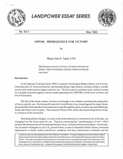 LANDPOWER ESSAY SERIES - Association of the United States Army