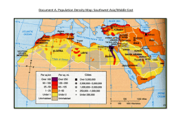 Document A. Population Density Map: Southwest Asia/Middle East