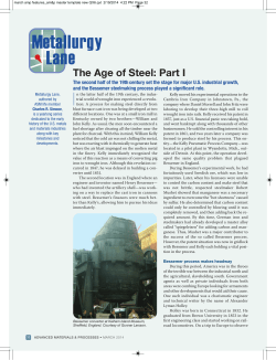 Metallurgy Lane: The Age of Steel: Part I