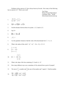Tilton Worksheet
