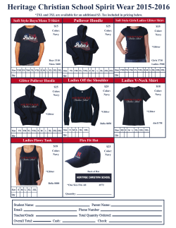Heritage Christian School Sell Sheet 2015