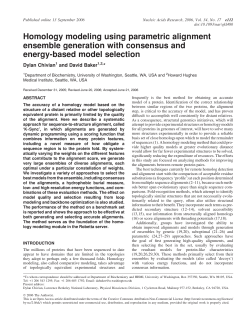 Homology modeling using parametric alignment ensemble