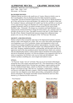 ALPHONSE MUCHA GRAPHIC DESIGNER