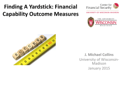 Finding A Yardstick: Financial Capability Outcome Measures