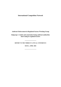 The enforcement of antitrust law in regulated sector