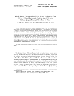 Seismic Source Characteristics of Nine Strong Earthquakes from