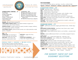 Roosevelt Menu - Short Leash Hot Dogs