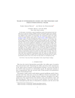 Trade in Intermediate Goods and The Welfare Gain from