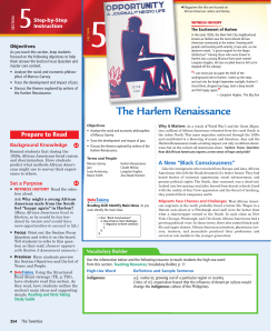 The Harlem Renaissance