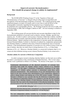 How to Adopt Absolute Salinity?