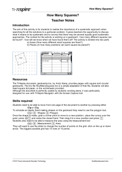 How Many Squares? Teacher Notes