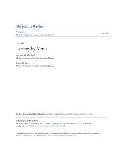 Larceny by Menu - FIU Digital Commons