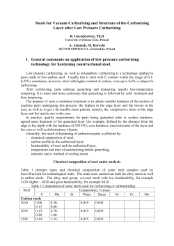 Steels for Vacuum Carburizing