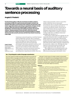 Towards a neural basis of auditory sentence processing