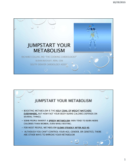 jumpstart your metabolism