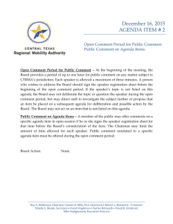 Dec AGE cember ENDA I 16, 201 TEM # 15 2