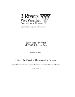 Sewer Rate Survey - 3 Rivers Wet Weather