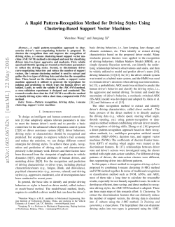 A Rapid Pattern-Recognition Method for Driving Types Using