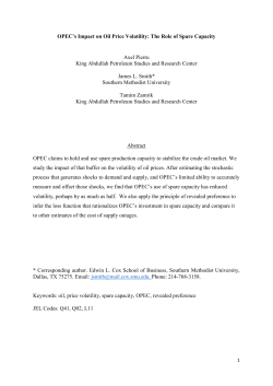OPEC`s Impact on Oil Price Volatility: The Role of Spare Capacity