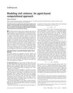 Modeling civil violence: An agent